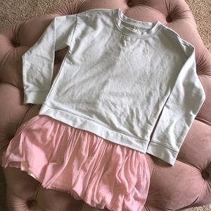 Abercrombie girls sweatshirt dress 7/8 pink gray
